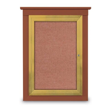 United Visual Products Single Door Enclosed Letterboard, 43"x33 UV1304TB-BRONZE-BLACK